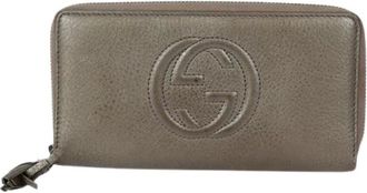 Gucci Pre-owned Wallets, female, Green, Size: ONE SIZE Pre-owned Soho Long Wallet