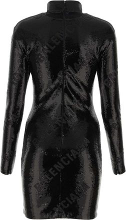 Balenciaga Womens Dress Black Nylon Elastane