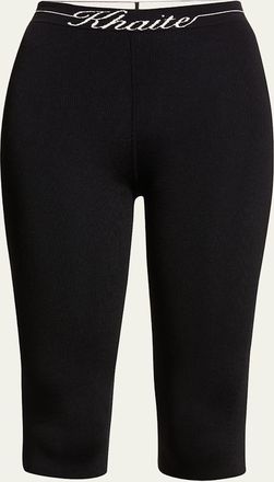 Khaite Harden Intarsia-Logo Pedal Pushers