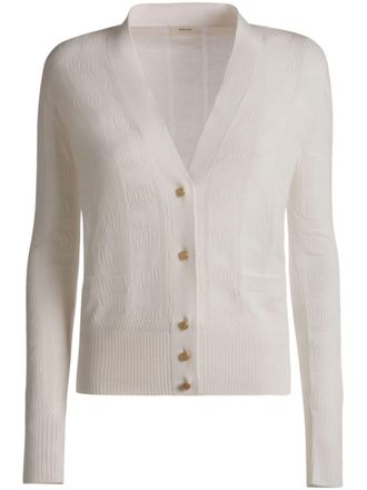 Bally Cardigan con effetto jacquard - Bianco
