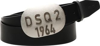 Dsquared2 Vintage Belt With Logo Plaque