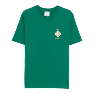 Casablanca T-Shirts, male, Green, Size: XL Plafond orne de musique Classic T-shirt
