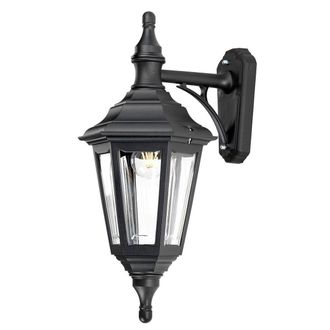 Netlighting Kinsale 1 Light Outdoor Coastal Wall Lantern Light Black IP44 E27