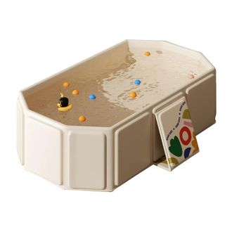 OEM Vasca Da Bagno Portatile, Pieghevole, Adatta Ai Bambini Piccoli, Beige