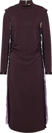 Maison Margiela Abito midi con arricciatura - Marrone