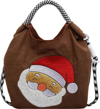 Generic Santa Claus Bag Cute Cartoon Crossbody Satchel Top-Handle Tote Bag for Women