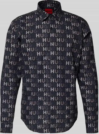 HUGO BOSS Slim Fit Freizeithemd aus reiner Baumwolle Modell ERMO in Black, Größe XXL