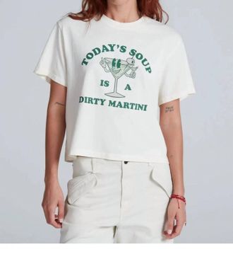 ASKK NY Martini Soup Short Sleeve T-Shirt In White