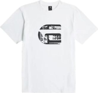 G-Star Graphic Logo T-Shirt - Heren - T-shirts - Wit - XL - Denim - Tops