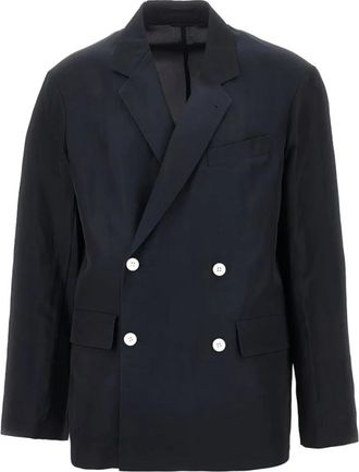 Emporio Armani Double-breasted Blazer - Heren - Business blazers - Blauw - XL - Kostuums