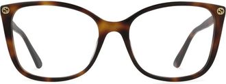Gucci Glasses, female, Brown, Size: 53 MM Optical Frame