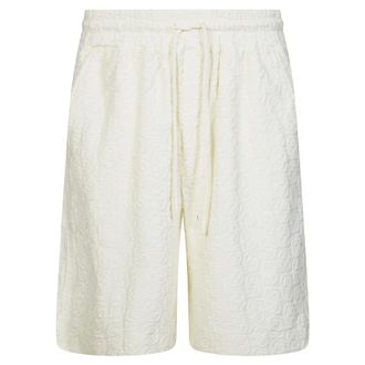 Dr&ocirc;le de Monsieur Korte Broeken, Heren, Wit, M, Leer, Bermuda Monogamme