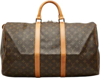 Louis Vuitton Brown Pvc Leather Boston Bag (Pre-Owned)