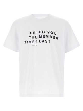 sacai White Flocked T-shirt