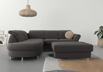 Sit&more Ecksofa »Apulia L-Form« wahlweise Bettfunktion, Bettkasten und Kopf- und Armteilverstellung