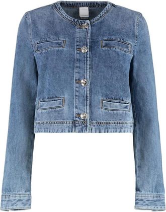 Pinko Durban Denim Jacket - Dames - Spijkerjassen - Blauw - S - Denim - Jassen