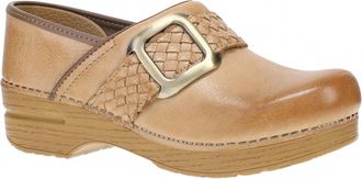 Dansko Womens Pro Braided Clog In Honey Leather