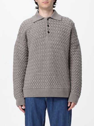 Bottega Veneta Relaxed Fit Long-Sleeve Knitted Wool Polo Shirt