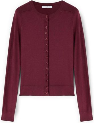 Motivi Vest met raglanmouwen in tricotsteek - Dames - Vesten - Rood - XS - Nylon - Truien & Vesten