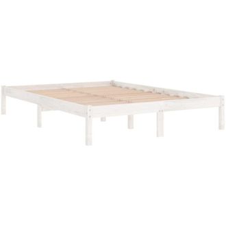vidaXL Bed Frame without Mattress White Solid Wood Super King Size Vidaxl
