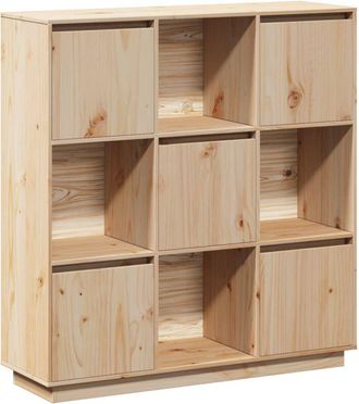 vidaXL Vidaxl - Aparador alto de madera maciza de pino 110,5x35x117 cm