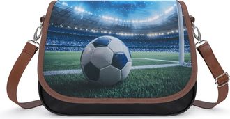 Generic Football Sports Soccer Ball Crossbody Bags for Women Shoulder Messenger Bag Purse Handbags