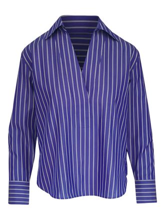 Vince striped long-sleeve shirt - Blue