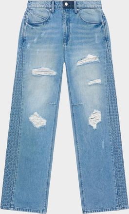Rta Exodus Zed Distressed Straight-Leg Jeans