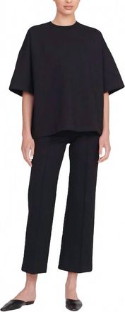 Jonathan Simkhai Kallin Cropped Wide Leg Pant In Black