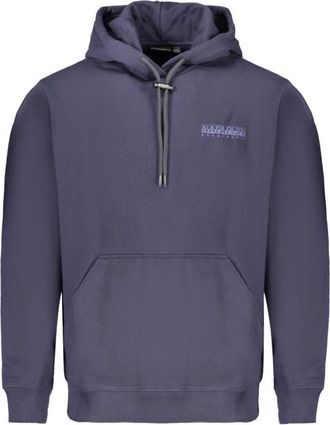 Napapijri Blauwe Katoenen Hoodie - Heren - Hoodies - Blauw - S - Katoen - Hoodies & sweatvesten