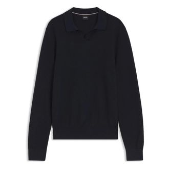 HUGO BOSS Heren, Truien, Blauw, Maat: 2XL Katoen