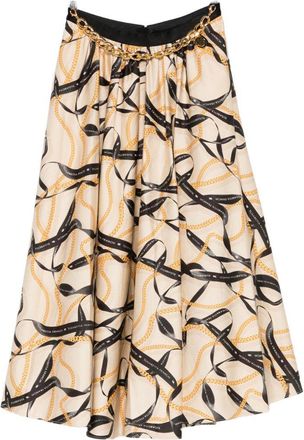 Elisabetta Franchi Womens Printed Midi Skirt