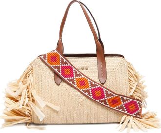Miu Miu Borsa a mano con frange 2010-2020 - Toni neutri