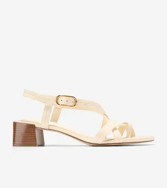 Cole Haan Womens Dillon Block Heel Thong Sandals - Beige Size 10.5