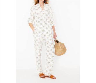 Kule Womens The Hutton Shirt In White Floral