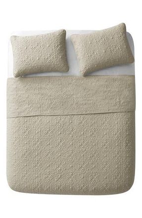 VCNY Home Caroline Embossed Floral Quilt Set in Taupe at Nordstrom Rack, Size Full/queen