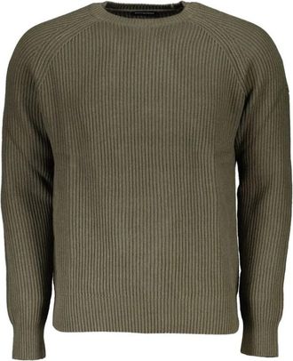 North Sails Sweater met Contrastdetail - Heren - Ronde hals truien - Groen - M - Katoen - Truien & Vesten