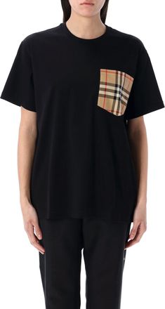 Burberry Check Pocket Cotton T-shirt