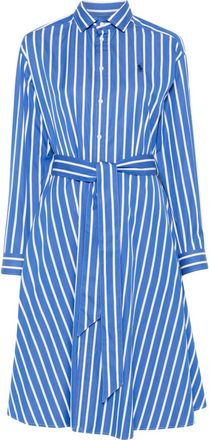 Polo Ralph Lauren Abito midi a righe - Blu