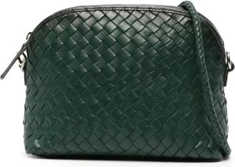 Dragon Diffusion Chunky Fellini Handgeweven Crossbody Tas - Dames - Schoudertassen - Groen - ONE Size - Leer - Tassen