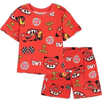 Disney Pixar 2-Piece T-Shirt and Shorts Set in Mcqueen Cayenne Red at Nordstrom, Size 18M