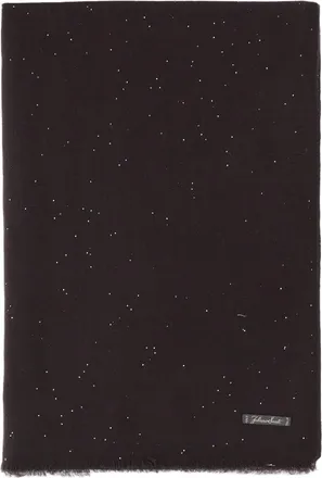 Faliero Sarti Dark Brown Speckled Fringed Scarf