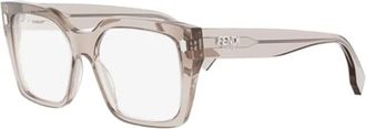 Fendi Glasses - unisex - Brillen - Beige - 53 MM - Accessoires