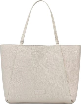 Marc O'Polo Tassen, Dames, Beige, ONE Size, Leer, Shopper van generfd rundleer