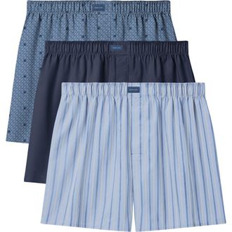 Tommy John Assorted 3-Pack Woven Cotton Boxers in Blue at Nordstrom, Size Xx-Large