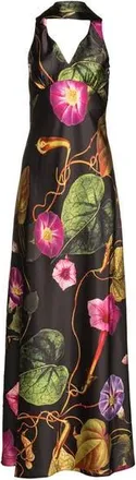VASILIKI Catalina Silky Gown In Rafflesia in Rafflesia Noir at Nordstrom, Size X-Small