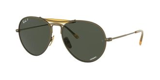 Ray-Ban RB8063 Polarized 9207P1 Mens Sunglasses Gold Size 55