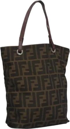 Fendi Pre-owned Canvas fendi-bags - Dames - Vintage Shopper - Bruin - ONE Size - Leer - Vintage