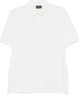 Emporio Armani Cotton Piqu&eacute; Polo Shirt - Heren - Polos - Wit - XL - Katoen - Tops