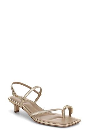 Vince Polli Kitten Heel Sandal in Champagne at Nordstrom, Size 7.5